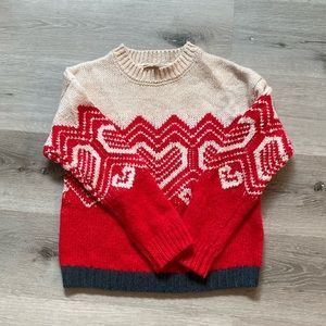 Christmas Cream and Red Sweater
